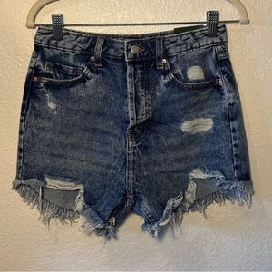Wild Fable NEW Highest Rise Denim Shorts Cut Off Style Distressed Size 27